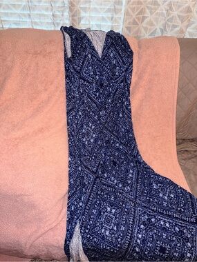 Motherhood Navy and White Patterned Maternity Jumpsuit
